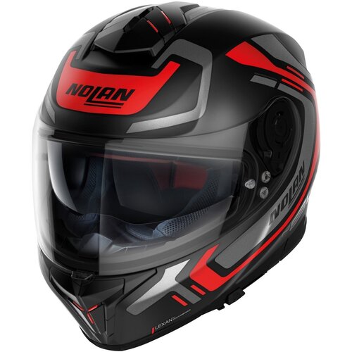N80-8 Ally N-Com Integralhelm Schwarz/Rot (039)