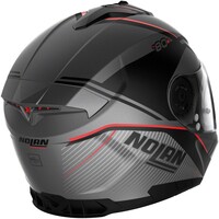 N80-8 Astute N-Com Integralhelm Grau/Rot (024)