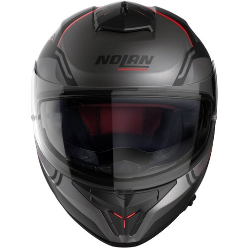 N80-8 Astute N-Com Integralhelm Grau/Rot (024)