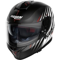 N80-8 Kosmos N-Com Full Face Helmet Black/White (064)
