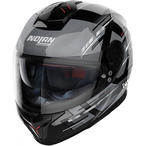 N80-8 Meteor N-Com Integralhelm Schwarz/Grau (067)