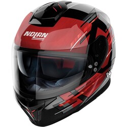 N80-8 Meteor N-Com Full Face Helmet Black/Red