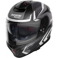 N80-8 Rumble N-Com Integraalhelm Zwart/Wit (058)