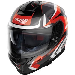 N80-8 Rumble N-Com Full Face Helmet Black/Red