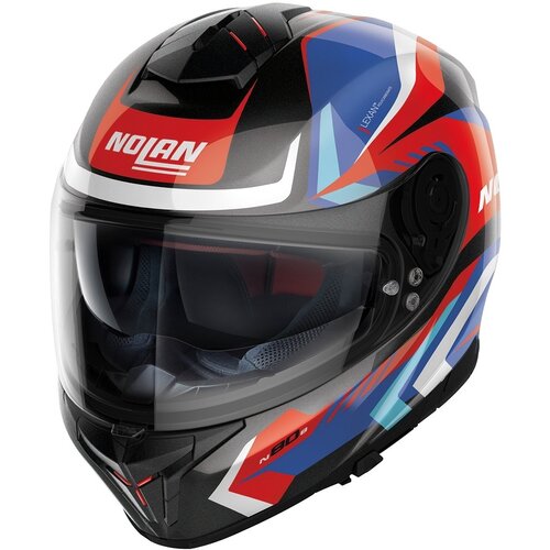 N80-8 Rumble N-Com Full Face Helmet Black/Red/Blue (062)