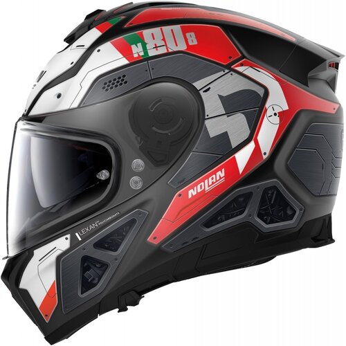 Nolan Casque Intégral N80-8 Starscream N-Com Noir/Rouge (035)