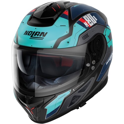 Nolan N80-8 Starscream N-Com Integraalhelm Turquoise/Blauw (037) - Maat XL (61-62 cm)