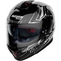 Casque Intégral N80-8 Turbolence N-Com Noir/Argent (077)