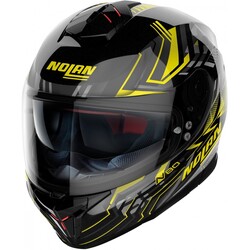 N80-8 Turbolence N-Com Integralhelm Schwarz/Gelb