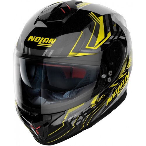 Nolan N80-8 Turbolence N-Com Full Face Helmet Black/Yellow (078)