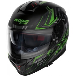 Casco Integral N80-8 Turbolence N-Com Negro/Verde