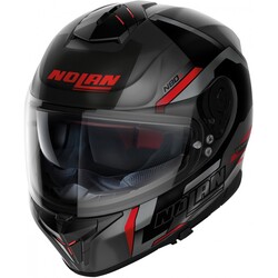 N80-8 Wanted N-Com Full Face Helmet Black/Red