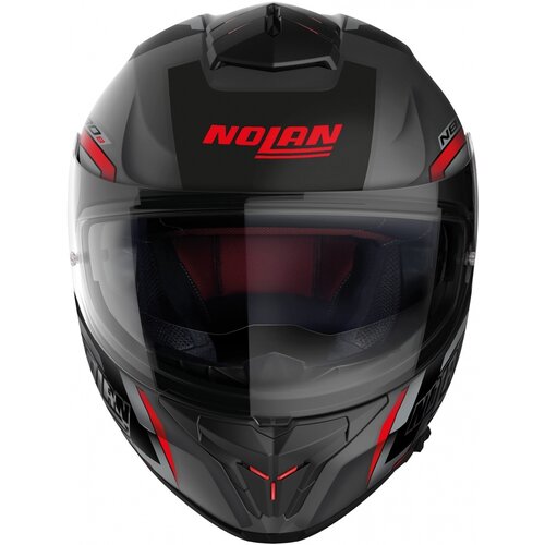 Casco Integrale N80-8 Wanted N-Com Nero/Rosso (071)
