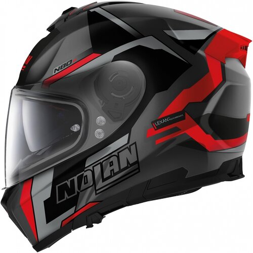 N80-8 Wanted N-Com Full Face Helmet Black/Red (071)