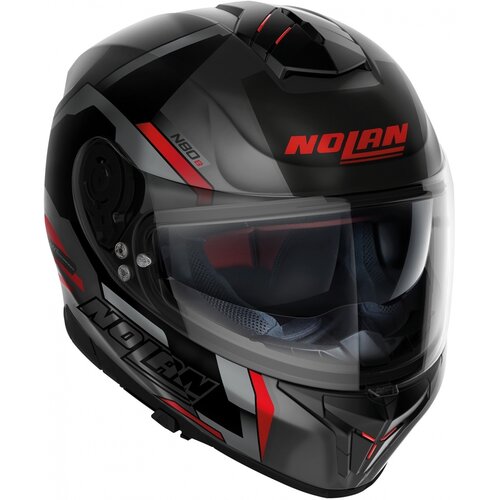 N80-8 Wanted N-Com Full Face Helmet Black/Red (071)