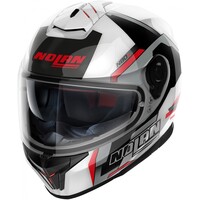 N80-8 Wanted N-Com Integraalhelm Wit/Rood (074)