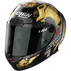 X-804 RS Checa Gold Full Face Helmet Carbon/Gold