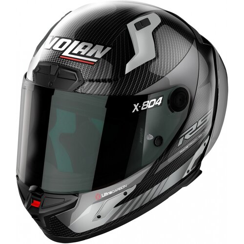 Nolan X-804 RS Ultra Carbon Hot Lap Full Face Helmet Carbon/Silver (011) - Size XXL (63-64 cm)