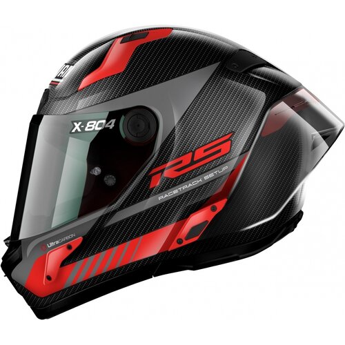 X-804 RS Ultra Carbon Hot Lap Full Face Helmet Carbon/Red (013)