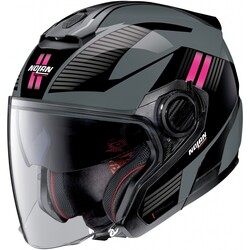 N40-5 06 Crosswalk N-Com Open Face Helmet Grey/Pink (033) - Size XL (61-62 cm)