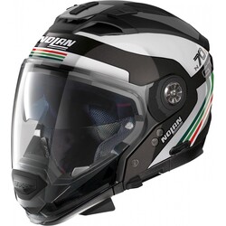 Casco Crossover N70-2 GT 06 Jetpack N-Com Nero/Bianco (064)