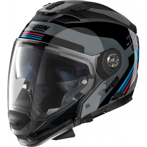 N70-2 GT 06 Jetpack N-Com Crossover Helmet Grey/Blue (066)