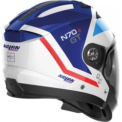 N70-2 GT Glaring N-Com Crossoverhelm Wit/Blauw - XXL
