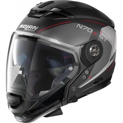 Casco Crossover N70-2 GT Lakota N-Com Argento/Rosso - S