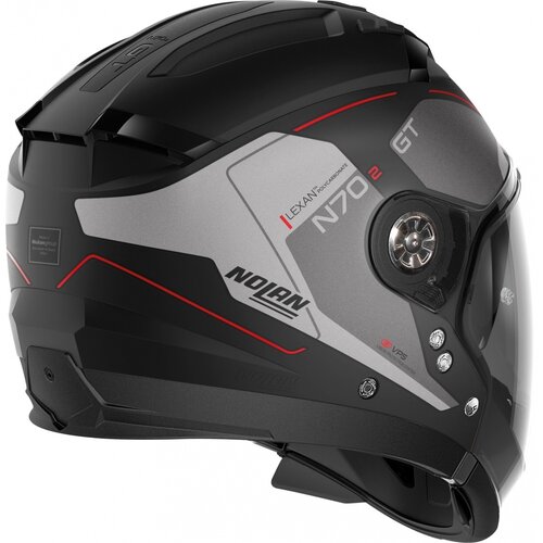 Nolan Casco Crossover N70-2 GT Lakota N-Com Plata/Rojo (035) - Talla S (56 cm)
