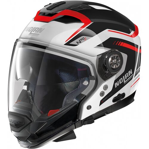 Nolan N70-2 GT 06 Switchback Crossoverhelm Wit/Rood (060)