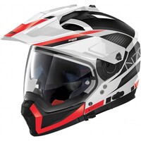 N70-2 X 06 Earthquake Crossover Helmet White/Red (049)