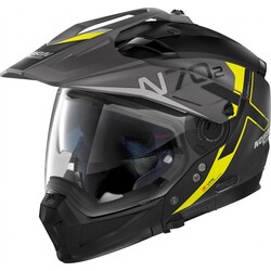 Casco Crossover N70-2 X Bungee N-Com Negro/Amarillo