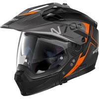 N70-2 X Bungee N-Com Crossover-Helm Schwarz/Orange (037)