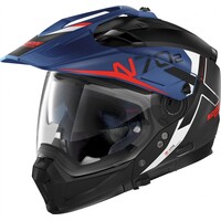 Casco Crossover N70-2 X Bungee N-Com Nero/Blu (038)