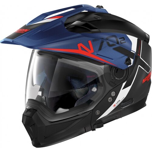 Nolan N70-2 X Bungee N-Com Crossoverhelm Zwart/Blauw (038)