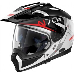 Casco Crossover N70-2 X Bungee N-Com Bianco/Rosso - XS