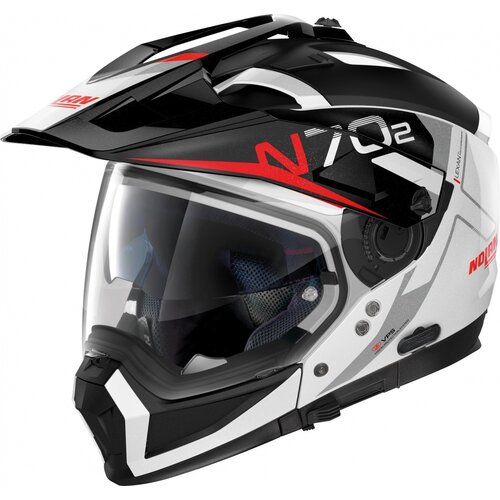 Nolan N70-2 X Bungee N-Com Crossoverhelm Wit/Rood (039) - Maat XS (55 cm)