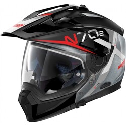 Casque Crossover N70-2 X Bungee N-Com Noir/Argent