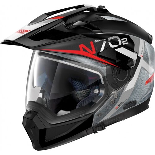 Nolan N70-2 X Bungee N-Com Crossover Helmet Black/Silver (040)