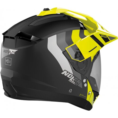 Nolan Casco Crossover N70-2 X Decurio N-Com Negro/Plata (030) - Talla XXS (53-54 cm)