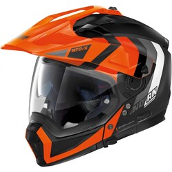 N70-2 X Decurio N-Com Crossover-Helm Orange/Schwarz - S