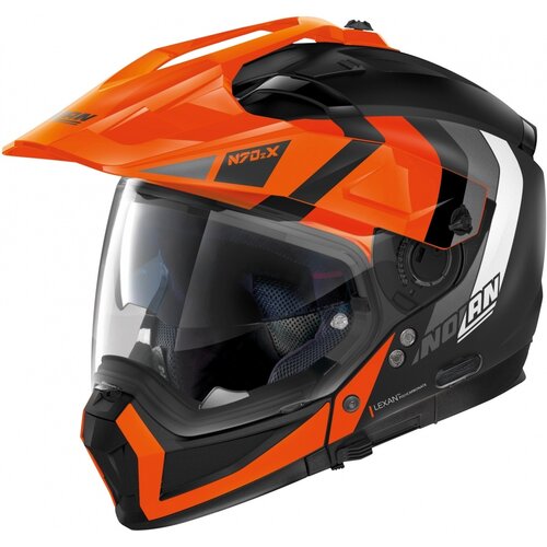 Nolan Casco Crossover N70-2 X Decurio N-Com Arancione/Nero (031) - Taglia S (56 cm)