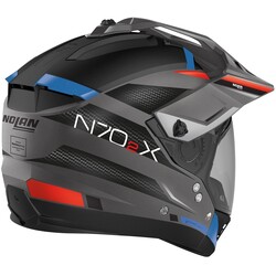 N70-2 X Earthquake N-Com Crossoverhelm Grijs/Blauw/Rood