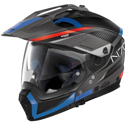 Nolan Casque Crossover N70-2 X Earthquake N-Com Gris/Bleu/Rouge (048)