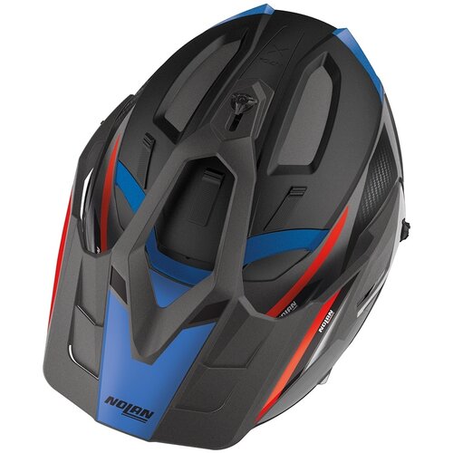 Nolan Casco Crossover N70-2 X Earthquake N-Com Grigio/Blu/Rosso (048)