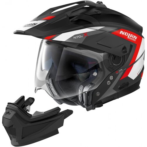 Nolan Casco Crossover N70-2 X Grandes Alpes Negro/Rojo (020)