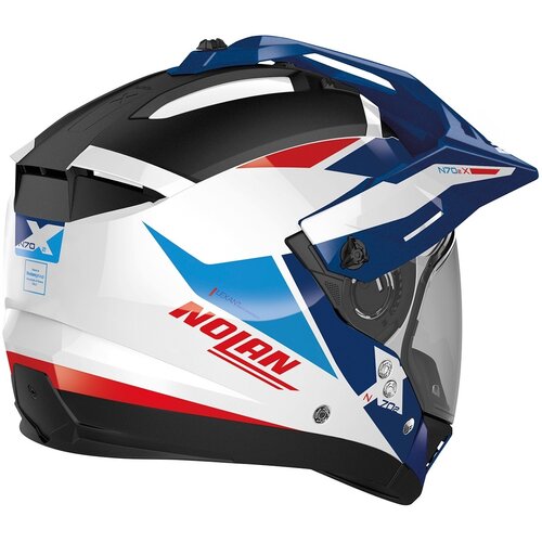 Nolan Casco Crossover N70-2 X Stunner N-Com Bianco/Blu (053) - Taglia XS (55 cm)