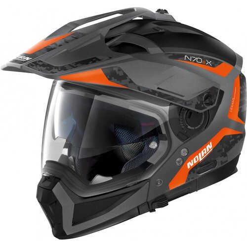 Nolan N70-2 X Torpedo N-Com Crossover-Helm Grau/Orange (044)