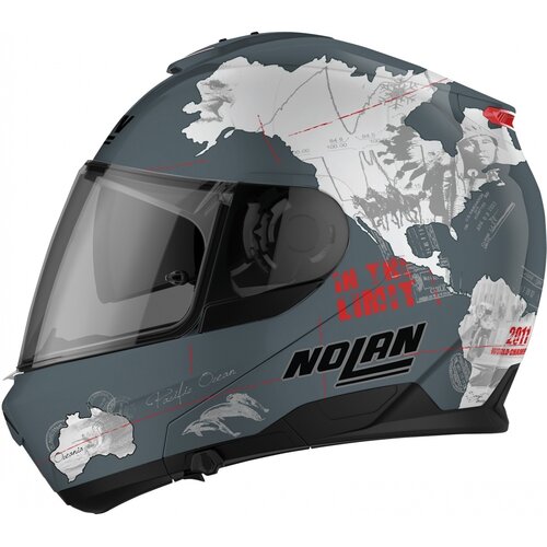 Nolan Casque Modulable N100-6 Legend Checa N-Com Gris Ardoise (030)