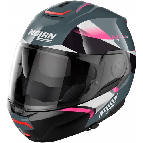 Nolan N100-6 Paloma N-Com Systeemhelm Grijs/Roze (029)
